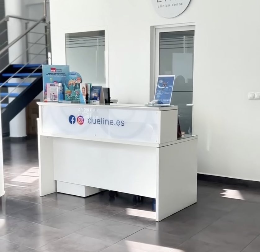 Recepción de la clínica DUELINE en Alicante